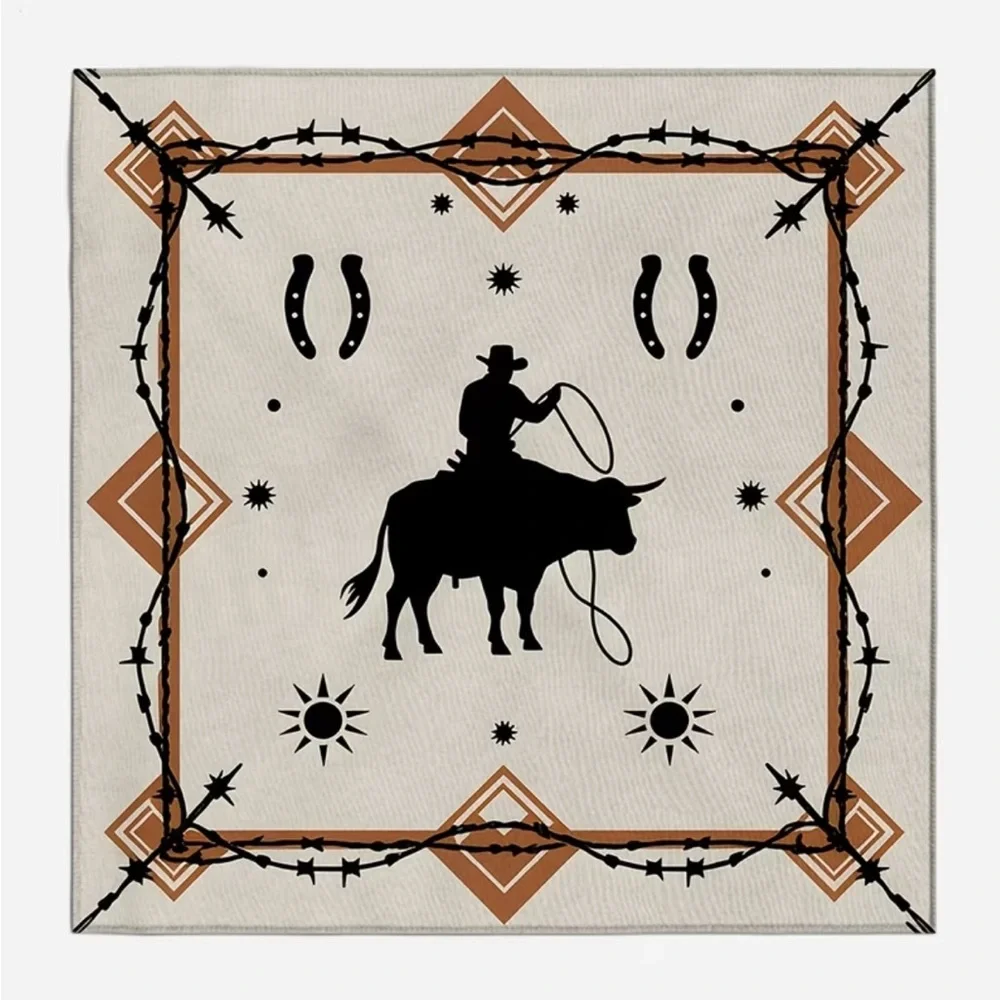 🤠 Rodeo Longhorn Western Barbed Wire Cowboy Bandana/Scarf